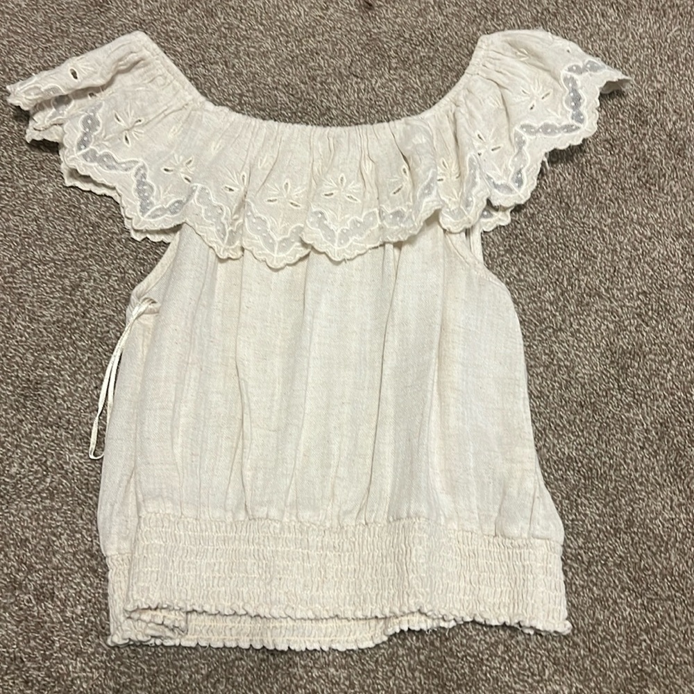 Cream white top